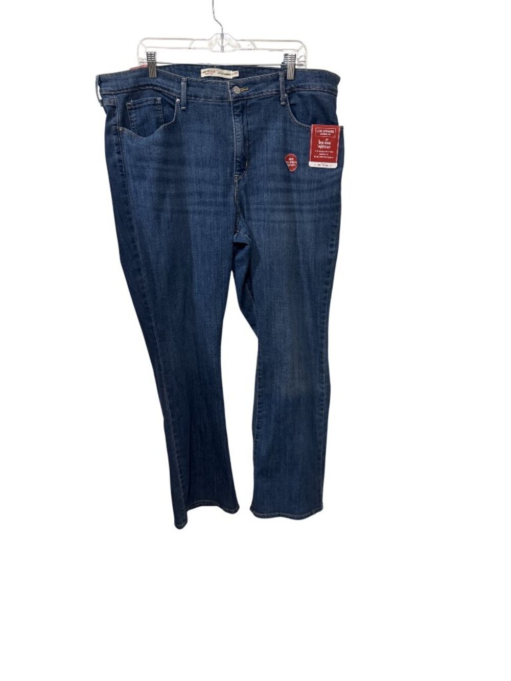 Levi Strauss Signature Mid Rise Bootcut Jeans Womens NWT Sz 20 Dark Wash